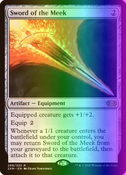 MTG Magic the Gathering Sword of the Meek (299/503) Double Masters NM FOIL - Image 1