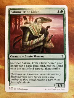 MTG White Border Sakura-Tribe Elder Mystery Booster 2 Near-Mint Green!! #2 - Image 1