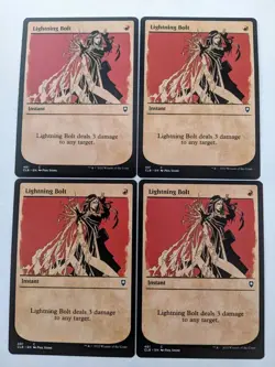 LIGHTNING BOLT (SHOWCASE) X4 Commander Legends: Battle For Baldur's Gate MTG - Image 1