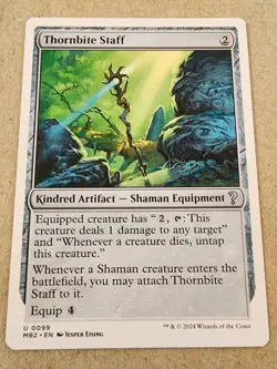 Thornbite Staff - (White Border) Mystery Booster 2 Regular - Mtg - Image 1