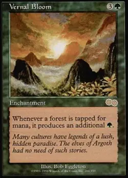 MTG Vernal Bloom, Moderate Play, English Urza's Saga - Image 1