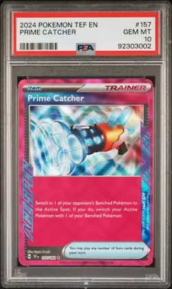 PSA 10 GEM MT Pokemon TCG Prime Catcher Scarlet & Violet-Temporal Forces 157/162 - Image 1
