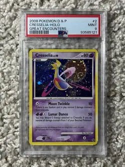 Cresselia Holo PSA 9 Pokemon 2008 D&P Great Encounters 2/106 Moon Swirl POP 91 - Image 4