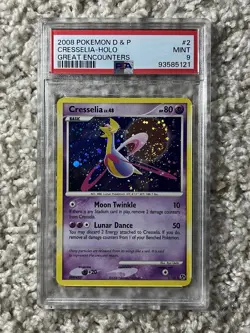 Cresselia Holo PSA 9 Pokemon 2008 D&P Great Encounters 2/106 Moon Swirl POP 91 - Image 5