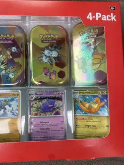 Pokemon TCG 151 Mini Tins 4 Pack + 4 Promos NIB Sealed Sams Club Exclusive NEW - Image 3