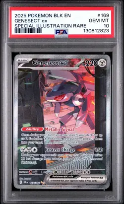 2025 POKEMON BLK EN-BLACK BOLT SPECIAL ILLUSTRATION RARE #169 GENESECT EX PSA 10 - Image 1