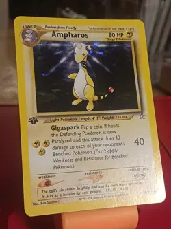 Pokemon TCG Ampharos 1st Edition Neo Genesis Holo - Image 1