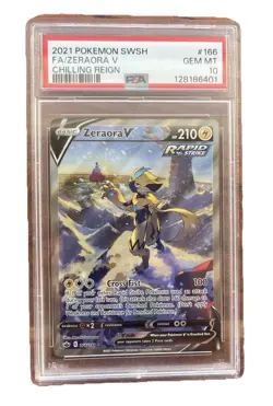 Pokemon Zeraora V 166/198 PSA 10 Alt Art (Chilling Reign) - Image 1