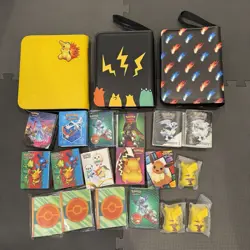Lot Of 18 Pokemon TCG Mini Portfolio & 4 Pocket Binder Empty + Pikachu Foam Toys - Image 2