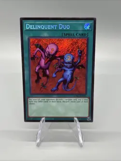 Delinquent Duo LCKC-EN101 Secret Rare Yugioh Legendary Collection Kaiba Mint - Image 1