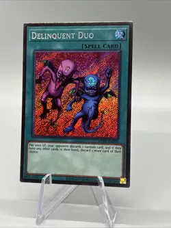 Delinquent Duo LCKC-EN101 Secret Rare Yugioh Legendary Collection Kaiba Mint - Image 2