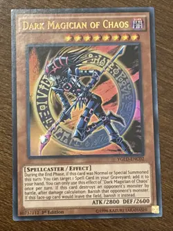Dark Magician of Chaos YGLD-ENC02 Yugi's Legendary Decks 1st Ed Ultra Rare LP - Image 1