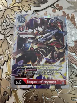 Digimon Card Game EmperorGreymon BT7-016 SR Next Adventure - Image 1