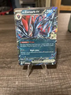 Pokemon N's Zoroark EX Journey Together Card 098/159 Double Rare SV Holo - Image 1