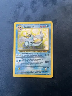 1999 Pokemon TCG Vaporeon Jungle Holo Unlimited Rare Card 12/64 - Image 1