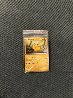 Pikachu 025/165 Holiday Calendar Cosmos Holo Stamped Promo Card SEALED - Image 1