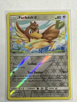 Farfetch’d 127/181 Reverse Holo Card Sun & Moon - Team Up Pokemon TCG NM - Image 1