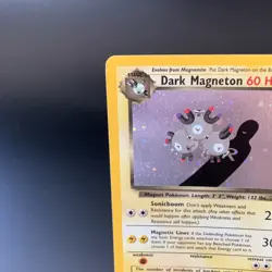 Pokemon Dark Magneton 11/82 Holo Rare Team Rocket Card HP Damaged Scratched Card - Image 3