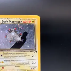 Pokemon Dark Magneton 11/82 Holo Rare Team Rocket Card HP Damaged Scratched Card - Image 4