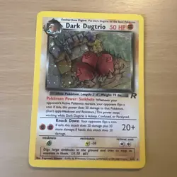 Pokemon Dark Dugtrio TCG 6/82 Rare Holo Card LP Team Rocket - Image 1