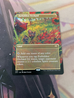 MTG - FORBIDDEN ORCHARD - BORDERLESS - RARE - NM - 2X2 - Image 1