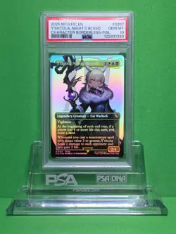 MTG 2025 FINAL FANTASY Y'SHTOLA, NIGHT'S BLESSED BORDERLESS FOIL 0207 PSA 10 - Image 1