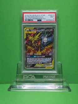 POKEMON 2019 HIDDEN FATES ETB PROMO MOLTRES & ZAPDOS & ARTICUNO GX SM210 PSA 9 - Image 1
