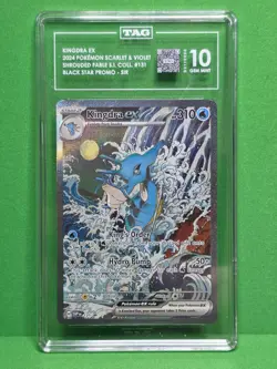 POKEMON 2024 SHROUDED FABLE KINGDRA EX SIR BLACK STAR PROMO 131 TAG 10 - Image 1