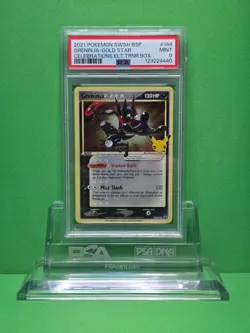 POKEMON 2021 CELEBRATIONS ETB PROMO GRENINJA GOLD STAR 144 PSA 9 - Image 1
