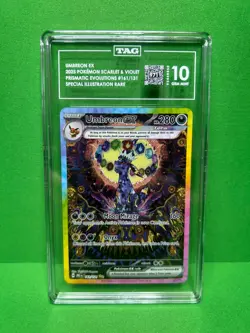 2025 Pokemon Umbreon ex 161/131 SIR Prismatic Evolutions Gem Mint TAG 10 Not PSA - Image 1
