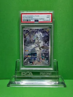 POKEMON 2025 JOURNEY TOGETHER N'S RESHIRAM SET STAMPED BOX TOPPER 167 PSA 9 - Image 1