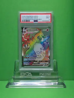 POKEMON 2020 CHAMPION'S PATH CHARIZARD VMAX FULL ART SECRET 074 PSA 9 - Image 1