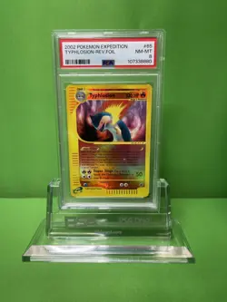 2002 POKEMON EXPEDITION 65 TYPHLOSION-REVERSE FOIL PSA 8 - Image 1