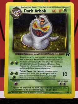 Dark Arbok 2/82 Team Rocket Holo Rare 1999 WOTC Pokemon TCG MP - Image 3