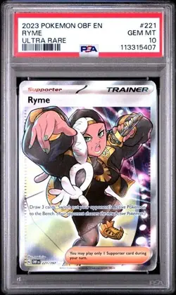 RYME Ultra Rare 2023 Pokemon Obsidian Flames #221 PSA 10 GEM *bt - Image 1