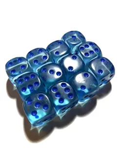 Pokemon Dice Set - D6 - Ice Rider Calyrex - Blue - x12 Transparent - Image 1