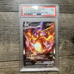 2022 POKEMON SWSH BLACK STAR PROMO #261 FULL ART/CHARIZARD VMAX PSA 7 - Image 1