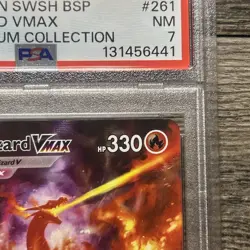 2022 POKEMON SWSH BLACK STAR PROMO #261 FULL ART/CHARIZARD VMAX PSA 7 - Image 4