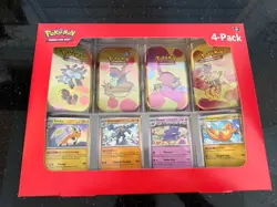 Pokemon TCG 151 Mini Tins 4 Pack + 4 Promos NIB Sealed Sams Club Exclusive NEW - Image 2