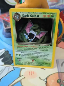 Pokemon TCG Dark Golbat 7/82 - Team Rocket Holo Unlimited Edition With Swirl 🍥 - Image 1