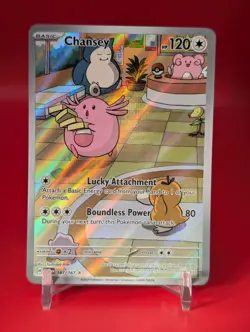 Pokemon TCG Chansey Illustration Rare IR Holo 187/167 Twilight Masquerade Sv06 - Image 1