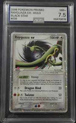 2006 POKEMON EX BLACK STAR PROMOS #039 RAYQUAZA EX - HOLO AGS 7.5 - Image 1