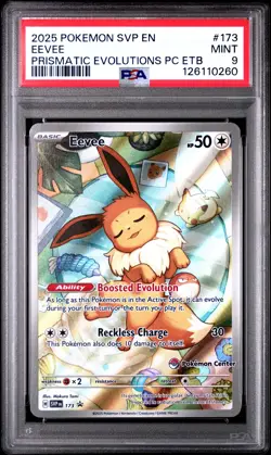 2025 POKEMON SVP EN-SV BLACK STAR PROMO #173 EEVEE PSA 9 - Image 1