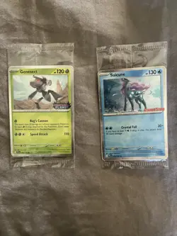 Stamped Promo (Sealed) Genesect And Suicune Pokemon TCG Phantasmal Flames - Image 1