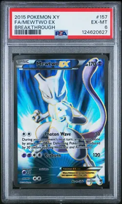 2015 POKEMON XY BREAKTHROUGH #157 FULL ART/MEWTWO EX PSA 6 - Image 1