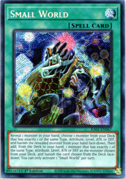 Small World - RA01-EN067 - Secret Rare 1st Edition Yugioh - Image 1