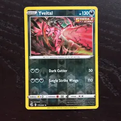 Yveltal 175/264 Pokemon Fusion Strike Sword & Shield Reverse Holo Rare Card NM - Image 1