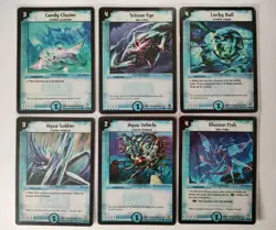 Duel Masters 62 Water Civilization Sleeved Cards TCG CCG - Common And Uncommon - Image 2