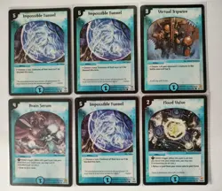 Duel Masters 62 Water Civilization Sleeved Cards TCG CCG - Common And Uncommon - Image 5