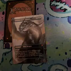 Ancient Silver Dragon Full Art Foil Play Test Mtg Card - Image 2